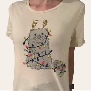 Old Navy Christmas Cat Tee